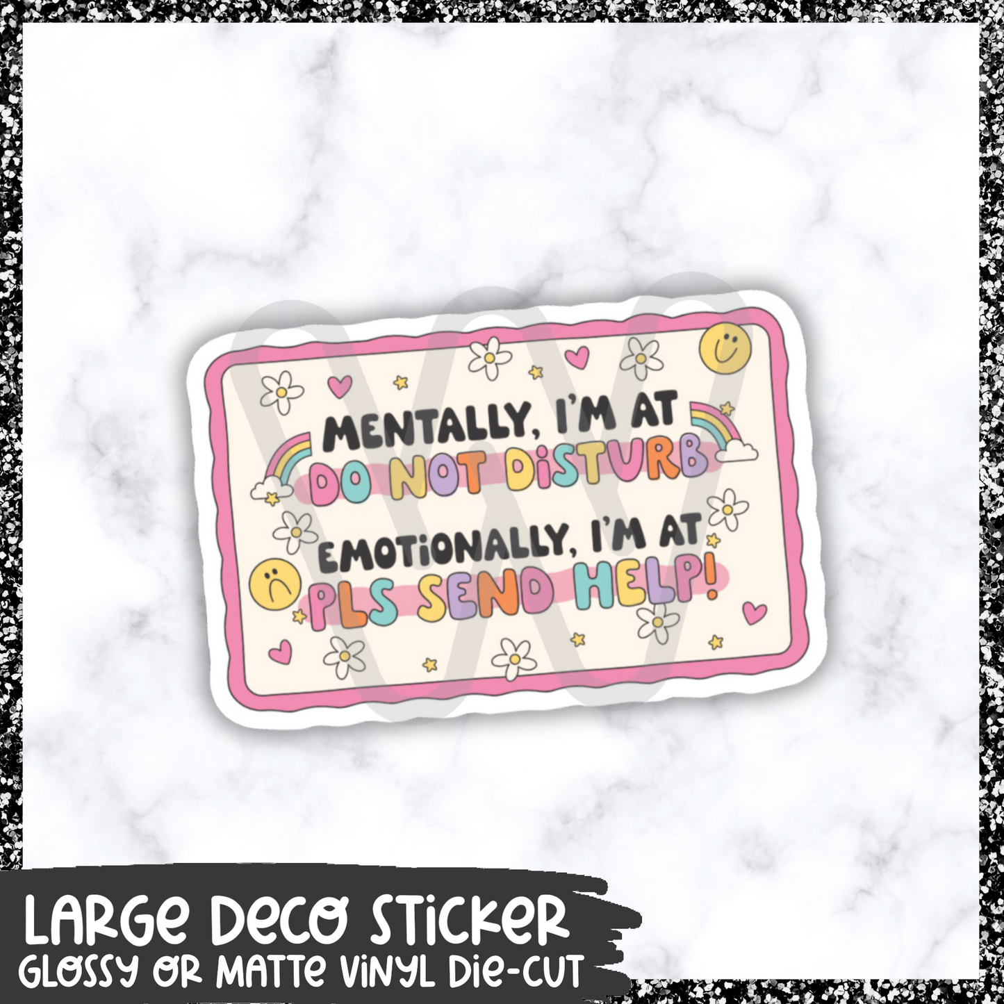 Send Help || Large Deco Sticker