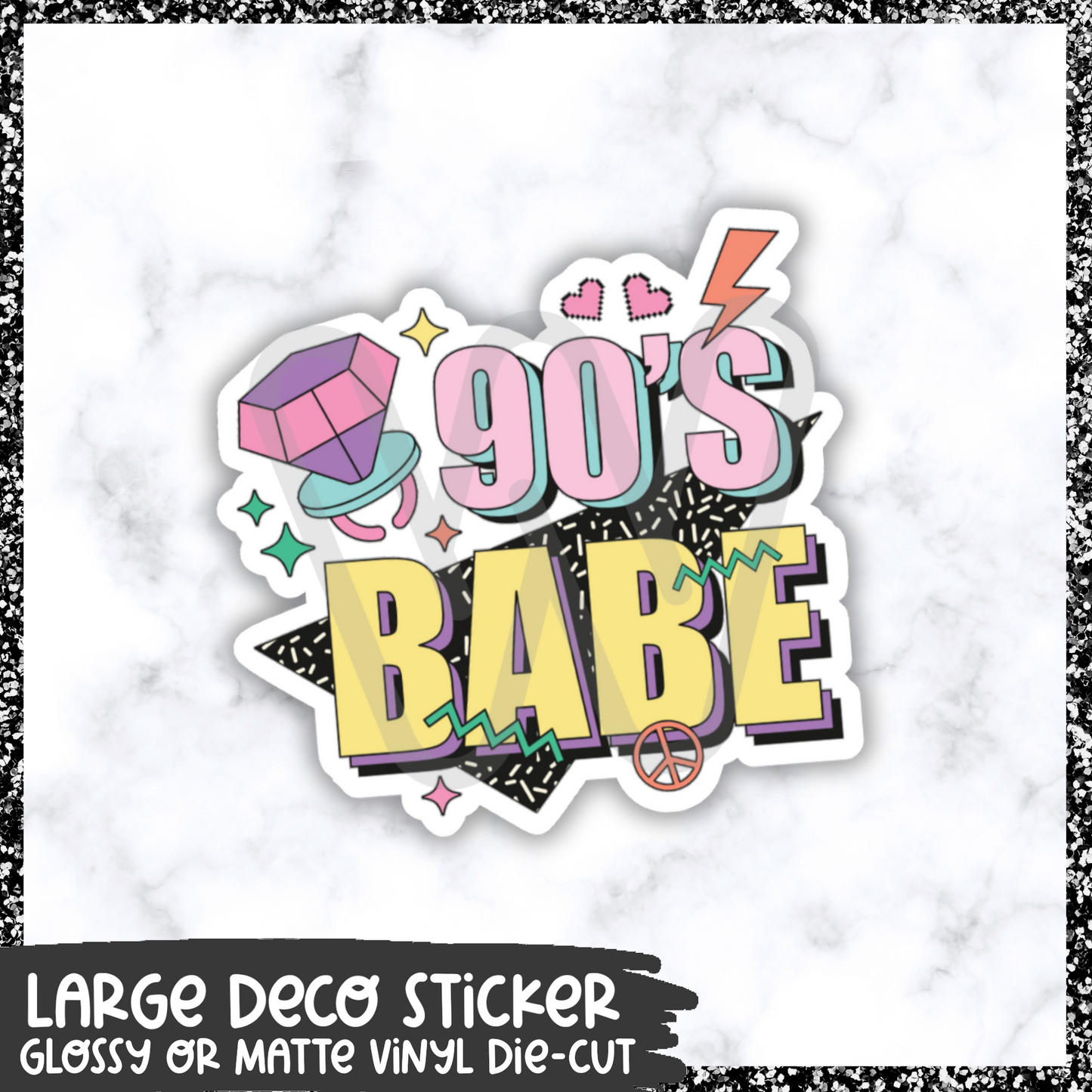 90's Babe || Large Deco Sticker