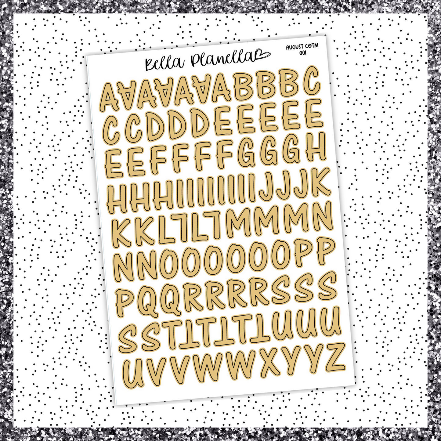 Alphabet Journalling Stickers || August
