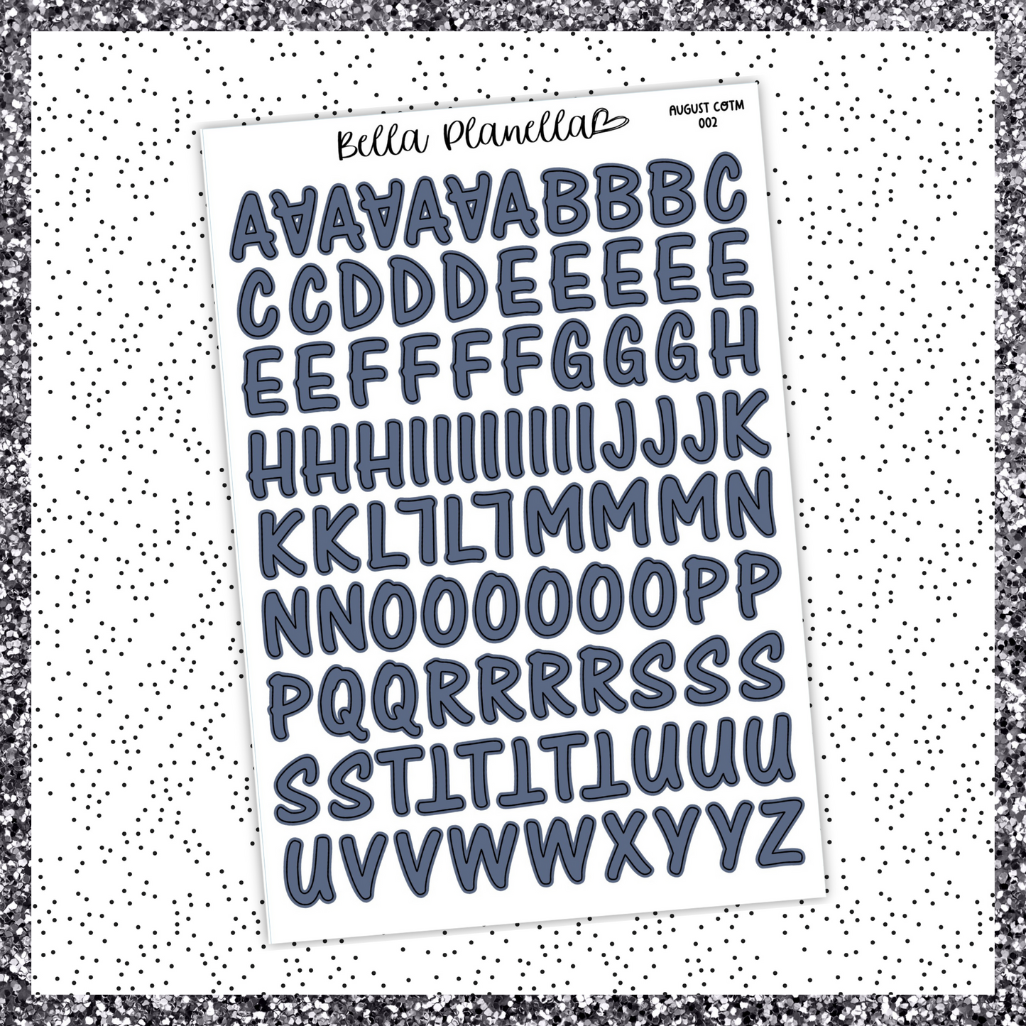 Alphabet Journalling Stickers || August