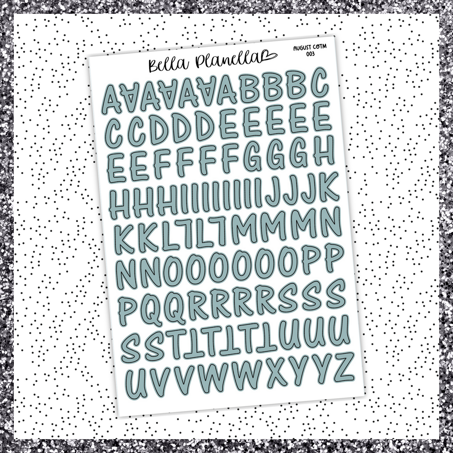 Alphabet Journalling Stickers || August