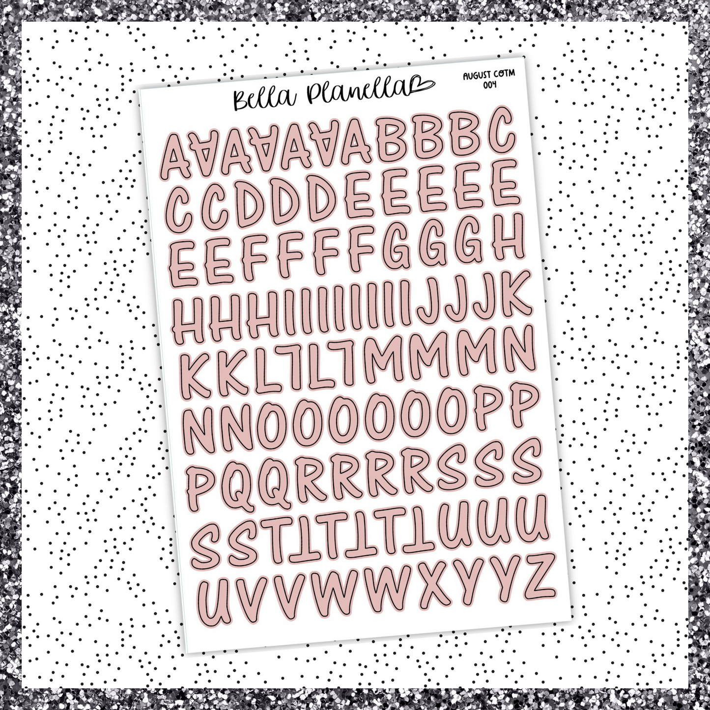 Alphabet Journalling Stickers || August