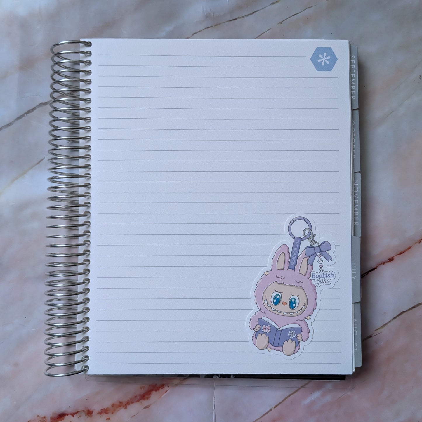 Bookish Monster || Large Deco Sticker