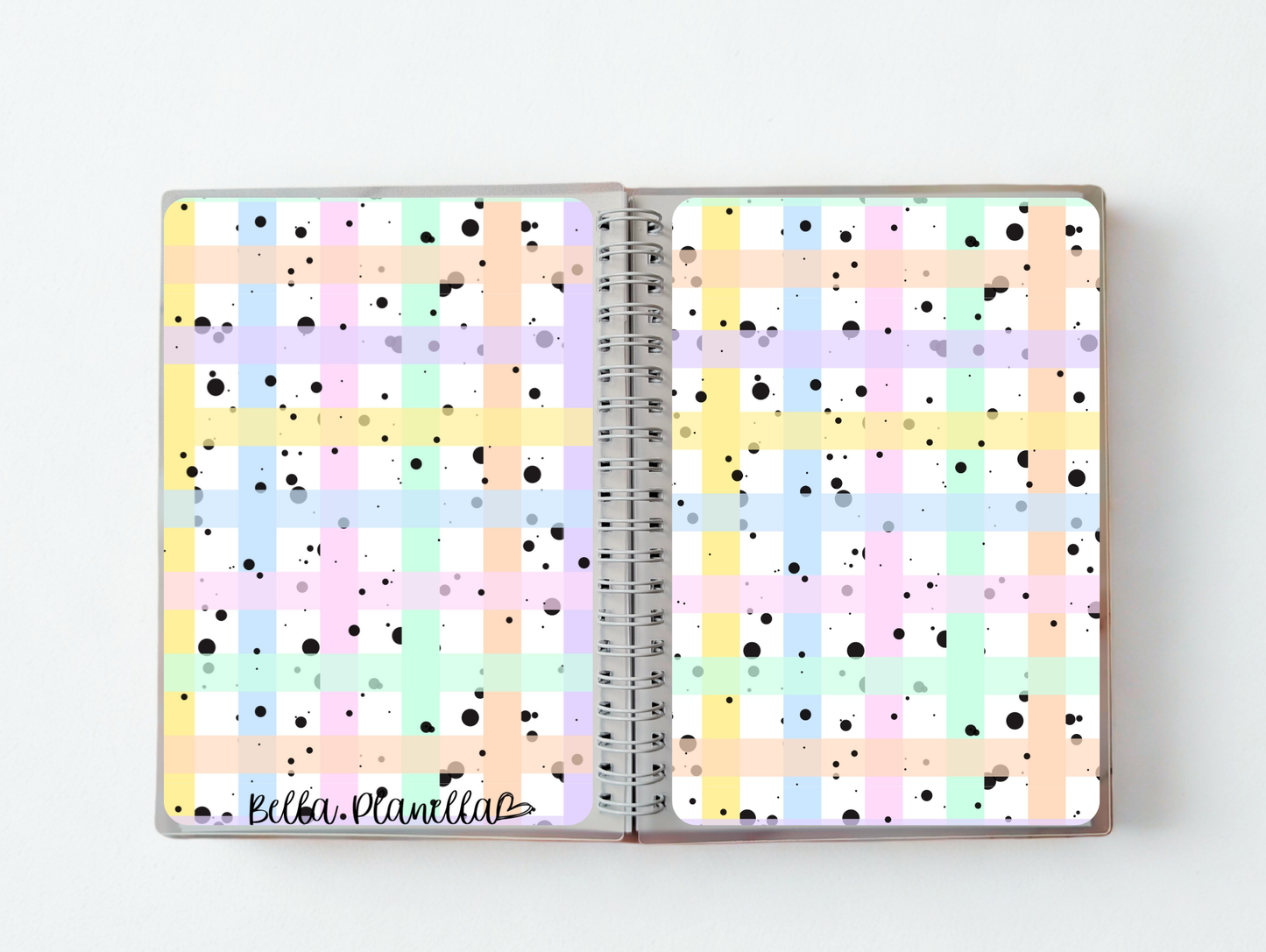 Pastel Gingham || Reusable Sticker Book || 2 Sizes