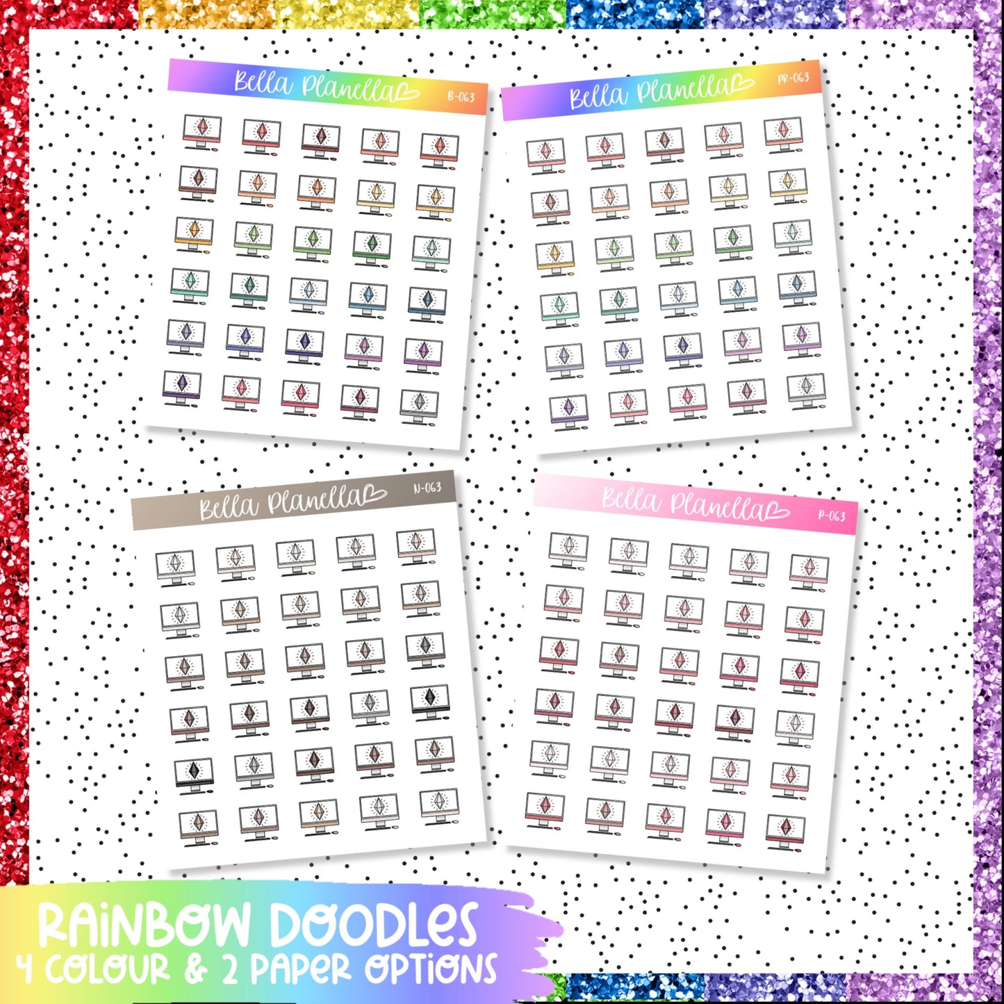 Desktop Sims || Multicolour Doodles