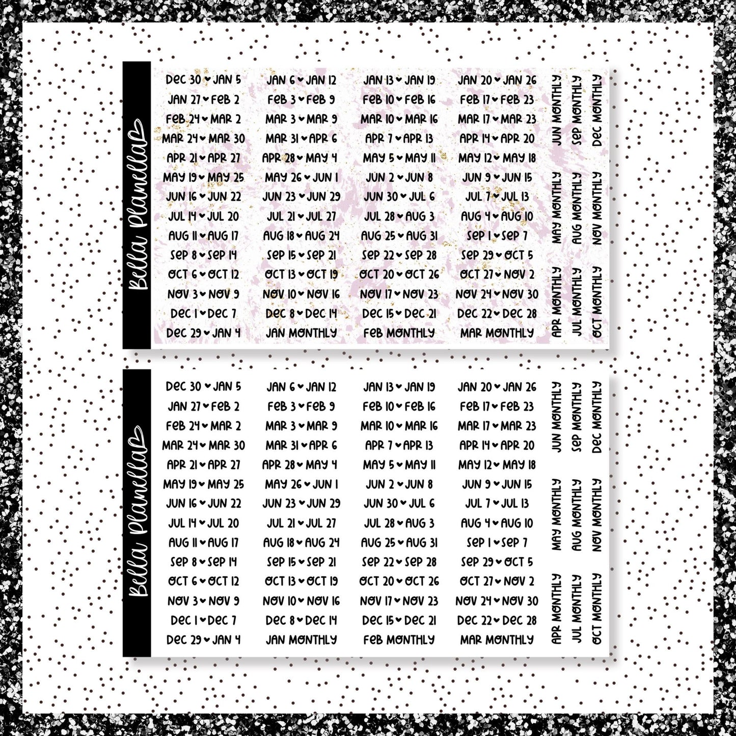 2025 Week & Month Labels || Sticker Kit Organisation