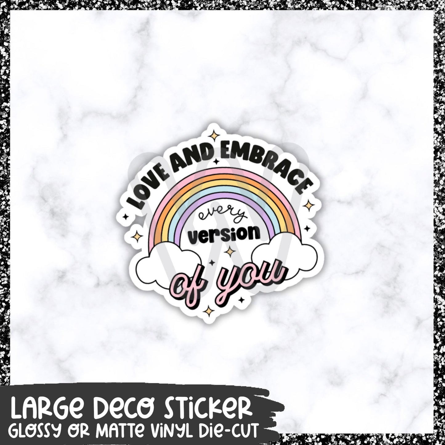 Positive Rainbow || Large Deco Sticker