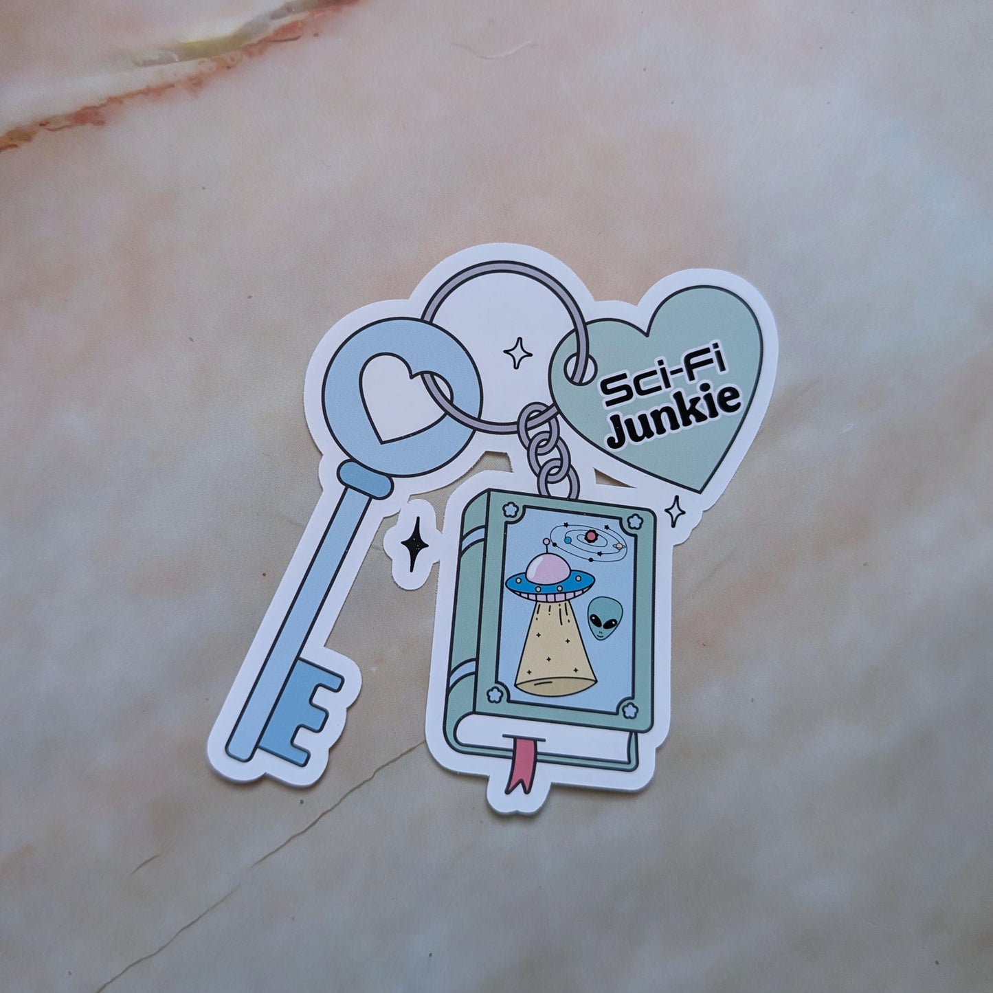 Bookish Keys || Large Deco Sticker