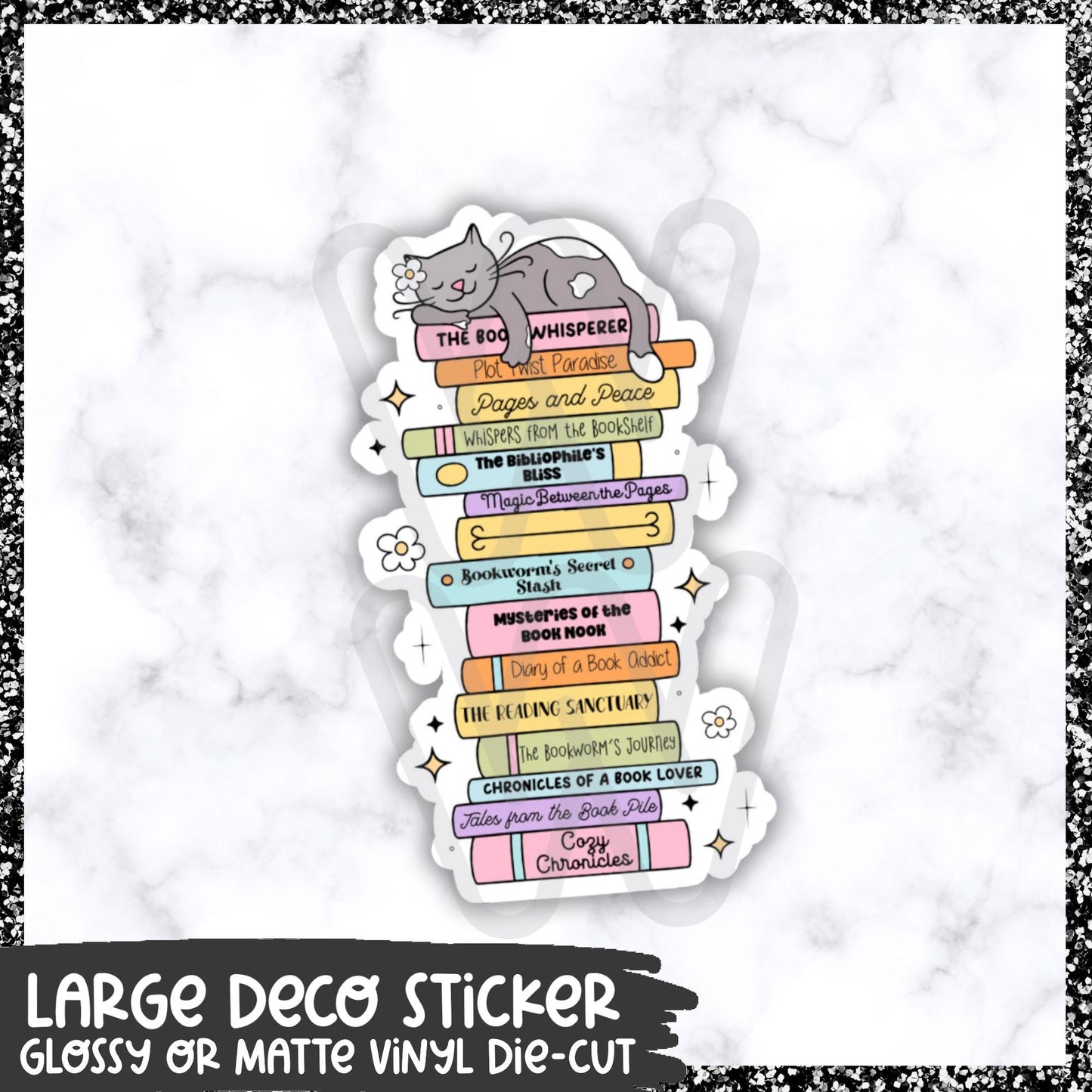 Book Tower || Large Deco Sticker