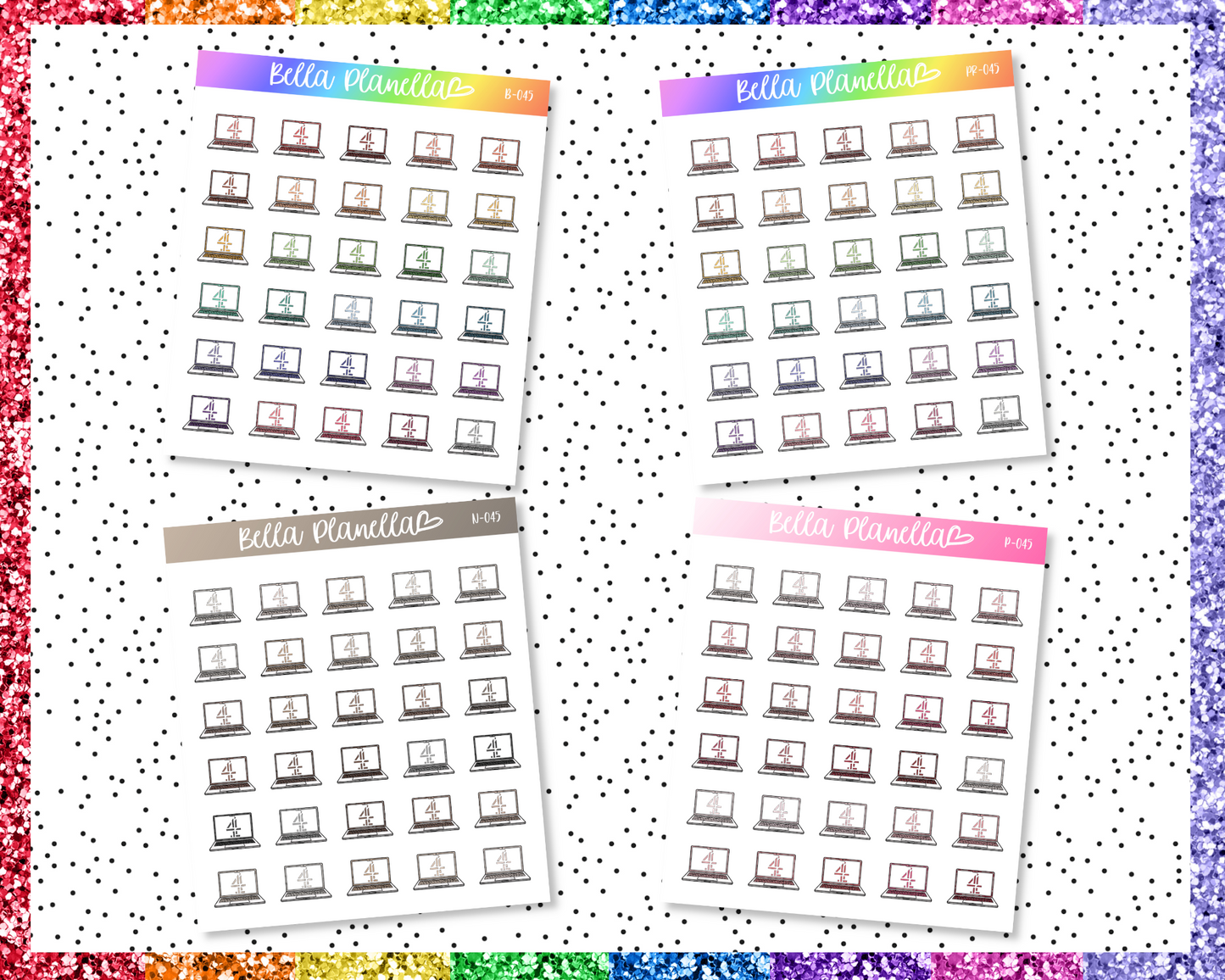 All 4 Laptop || Multicolour Doodles
