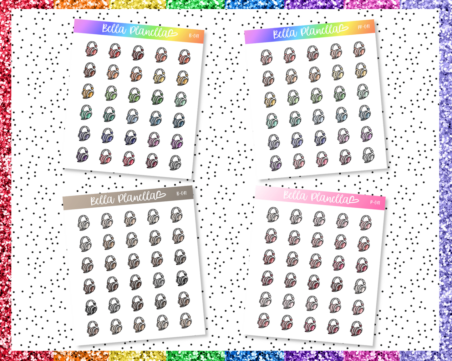 Gaming Headset || Multicolour Doodles