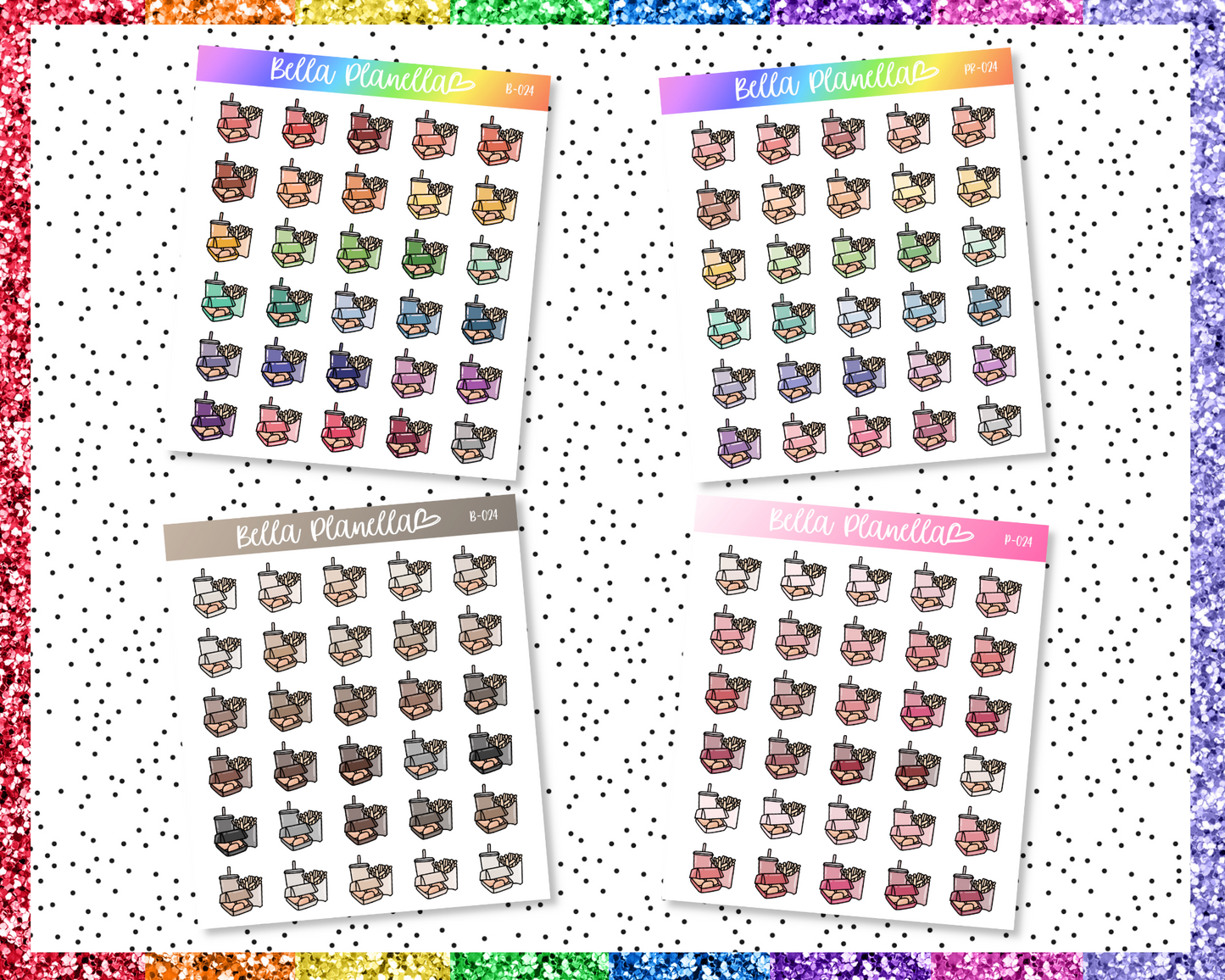 Nuggets & Fries || Multicolour Doodles