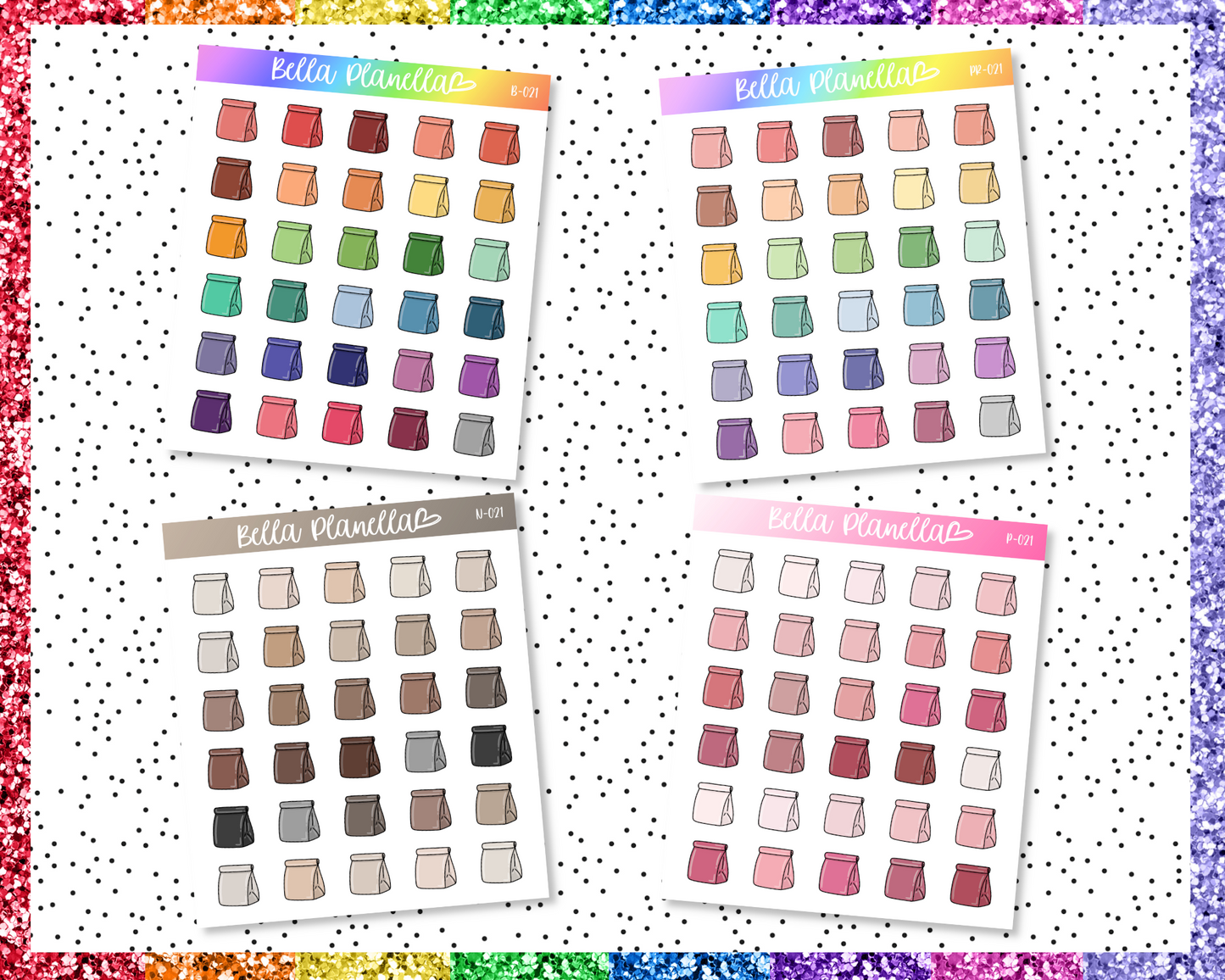 Takeout Bag || Multicolour Doodles