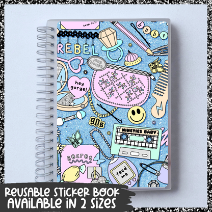 90's Baby || Reusable Sticker Book || 2 Sizes