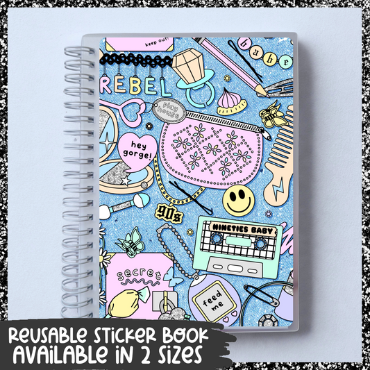 90's Baby || Reusable Sticker Book || 2 Sizes