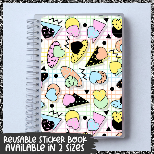 Retro || Reusable Sticker Book || 2 Sizes