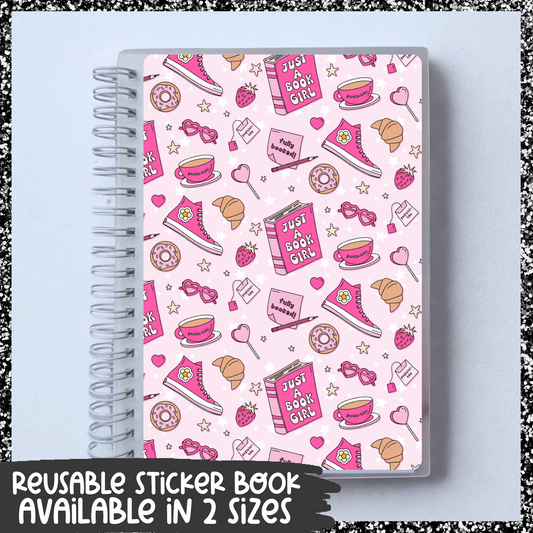 Book Girl || Reusable Sticker Book || 2 Sizes