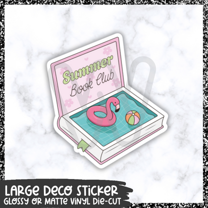 Summer Book Club || Large Deco Sticker