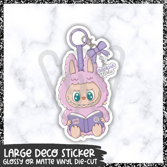 Bookish Monster || Large Deco Sticker