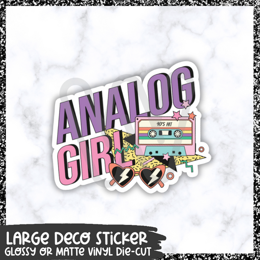 Analog Girl || Large Deco Sticker