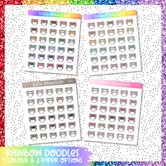 Diaper || Multicolour Doodles