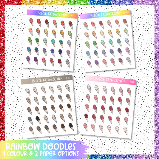 Ice-Cream || Multicolour Doodles