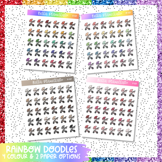 Stroller || Multicolour Doodles
