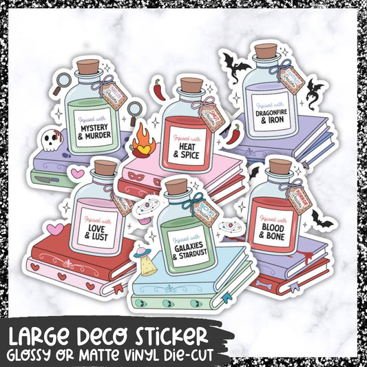 Bookish Potion || Large Deco Sticker