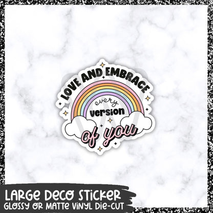 Positive Rainbow || Large Deco Sticker