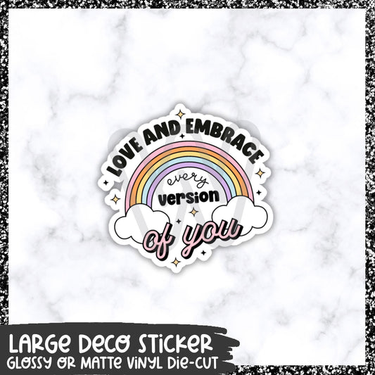 Positive Rainbow || Large Deco Sticker
