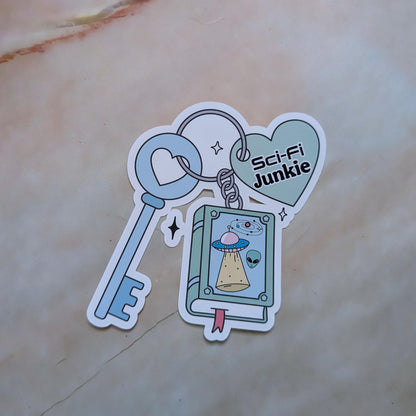 Bookish Keys || Large Deco Sticker