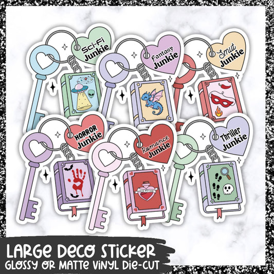 Bookish Keys || Large Deco Sticker
