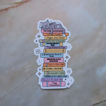 Book Tower || Large Deco Sticker