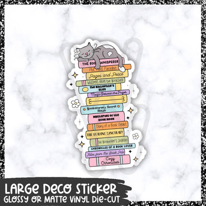 Book Tower || Large Deco Sticker