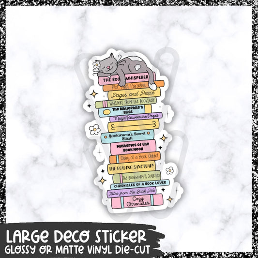 Book Tower || Large Deco Sticker