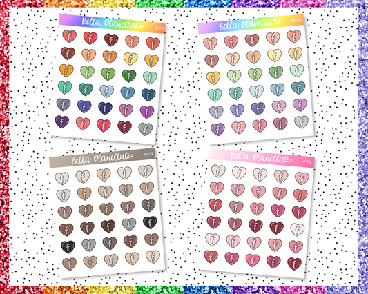 Facebook Hearts || Multicolour Doodles