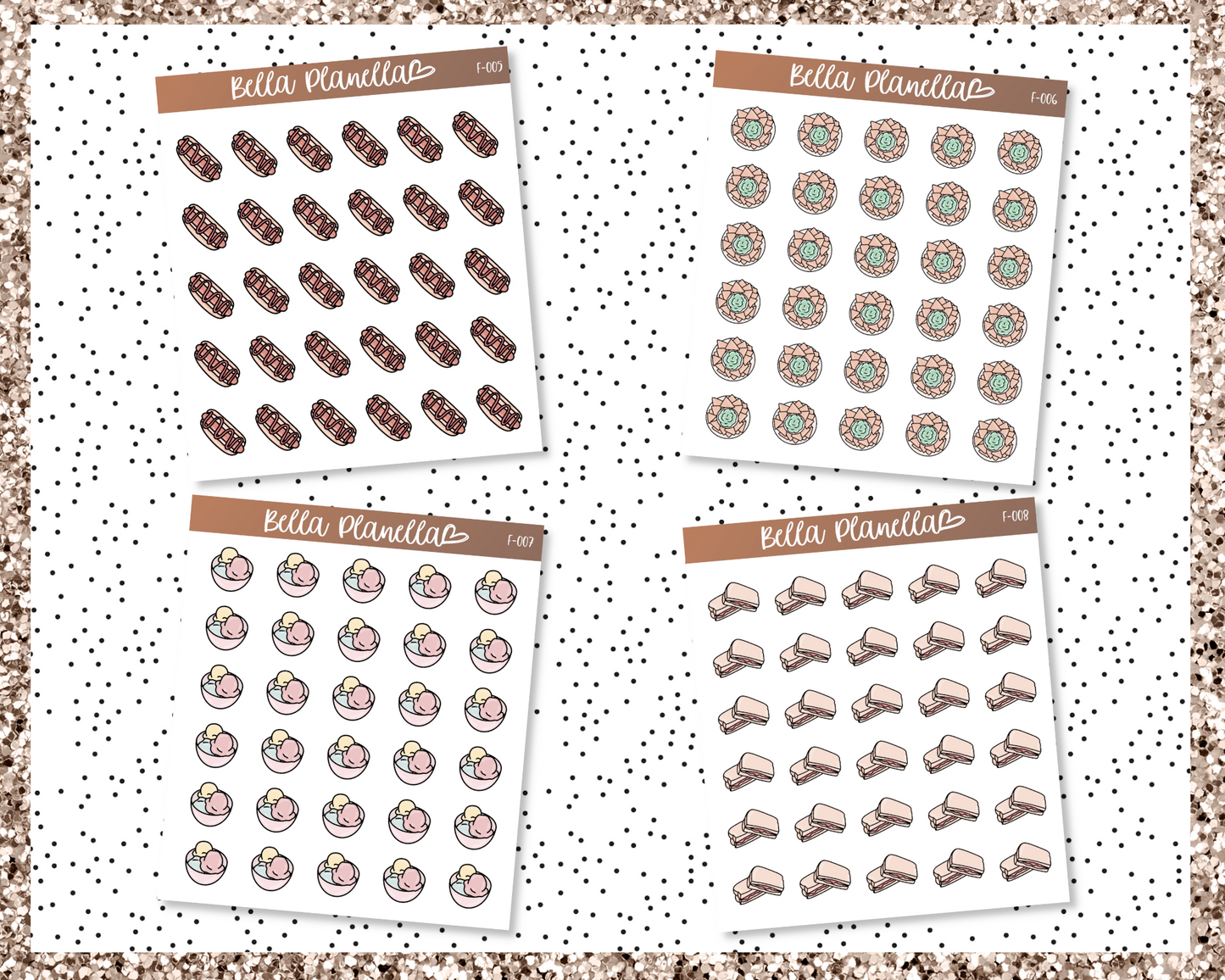 Food Doodles || Multicolour Doodles